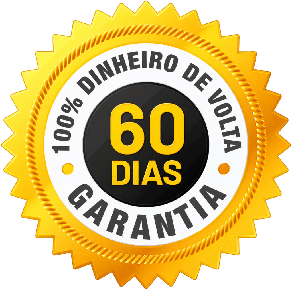 Selo de garantia de 60 dias - 100% dinheiro de volta